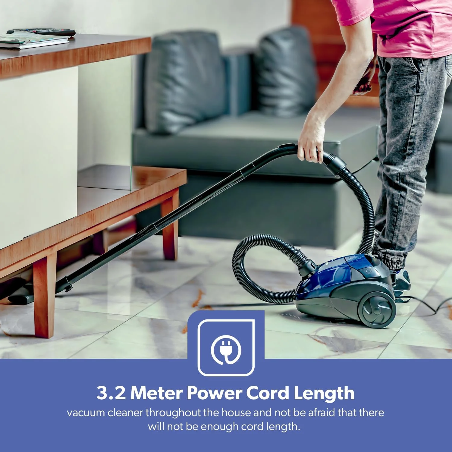 جاروبرقی Geepas مدل GVC2595 - دستی و عصایی، ظرفیت کیسه گرد و غبار 1.5 لیتری، موتور قدرتمند 1400 وات | دسته راحت، چرخ های غلتکی با نازل پارک آسان و نشانگر پر بودن گرد و غبار جاروبرقی Geepas مدل GVC2595 - دستی و عصایی، ظرفیت کیسه گرد و غبار 1.5 لیتری، موتور قدرتمند 1400 وات | دسته راحت، چرخ های غلتکی با نازل پارک آسان و نشانگر پر بودن گرد و غبار