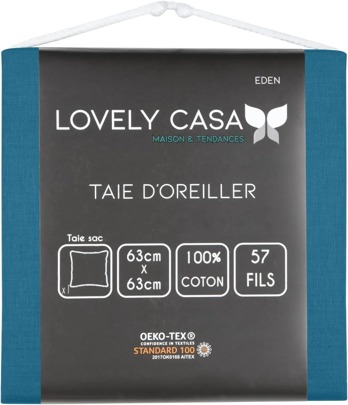 لافلی کاسا از Stof - روبالشتی - سایز 63 × 63 سانتی متر - 100% پنبه دارای گواهینامه Oeko-Tex - کیفیت عالی - رنگ نفتی - مدل Eden - ملحفه تخت خواب برای خانه - نرم و راحت - مناسب برای همه لافلی کاسا از Stof - روبالشتی - سایز 63 × 63 سانتی متر - 100% پنبه دارای گواهینامه Oeko-Tex - کیفیت عالی - رنگ نفتی - مدل Eden - ملحفه تخت خواب برای خانه - نرم و راحت - مناسب برای همه