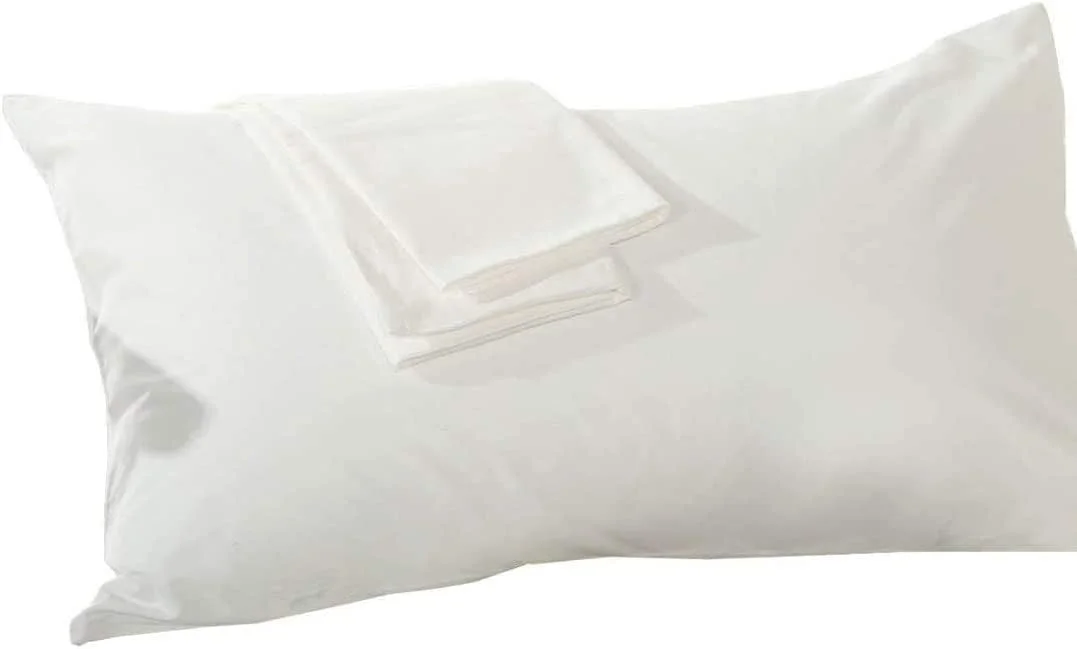 SAHARBEDDINGS Egyptian Cotton Body Pillowcase 20x72 Zipper, White, 550 Thread Count, 100% Cotton, Machine Washable