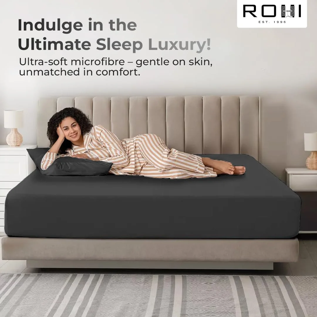 Rohi Pillow Cases 2 Pack 100% Microfiber Pillowcases – Envelope Closure Standard Size 50 x 75 cm Pillow Covers – Ultra Soft, Hypoallergenic & Durable Pillow Cases (Dark Grey – 50 x 75 cm) Rohi Pillow Cases 2 Pack 100% Microfiber Pillowcases – Envelope Closure Standard Size 50 x 75 cm Pillow Covers – Ultra Soft, Hypoallergenic & Durable Pillow Cases (Dark Grey – 50 x 75 cm)