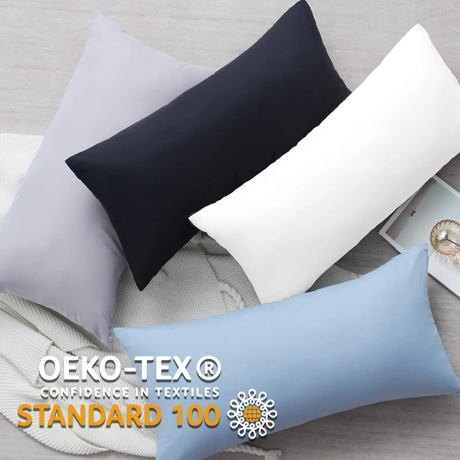 روکش کوسن رِدکی 50 در 80 سانتی متر - ست 2 عددی روبالشی - روکش کوسن میکروفایبر برای بالش، روبالشی با بستن زبانه ای، روکش بالش 50 در 80 سانتی متر - سفید