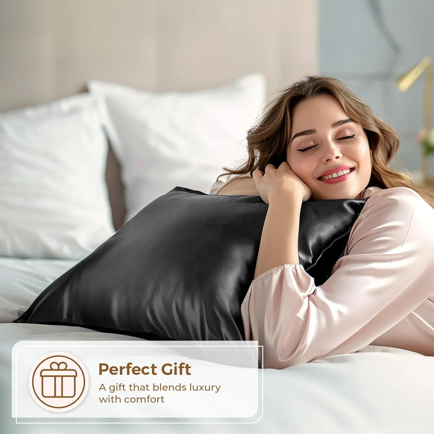 ست 2 عددی روبالشتی ساتن Pure Bedding - سایز کینگ (50x100 سانتی متر، مشکی) - روبالشتی های ابریشمی برای مو و پوست - روکش های روبالشتی ساتن با بستن پاکتی - میکروفیبر ممتاز فوق العاده نرم ست 2 عددی روبالشتی ساتن Pure Bedding - سایز کینگ (50x100 سانتی متر، مشکی) - روبالشتی های ابریشمی برای مو و پوست - روکش های روبالشتی ساتن با بستن پاکتی - میکروفیبر ممتاز فوق العاده نرم