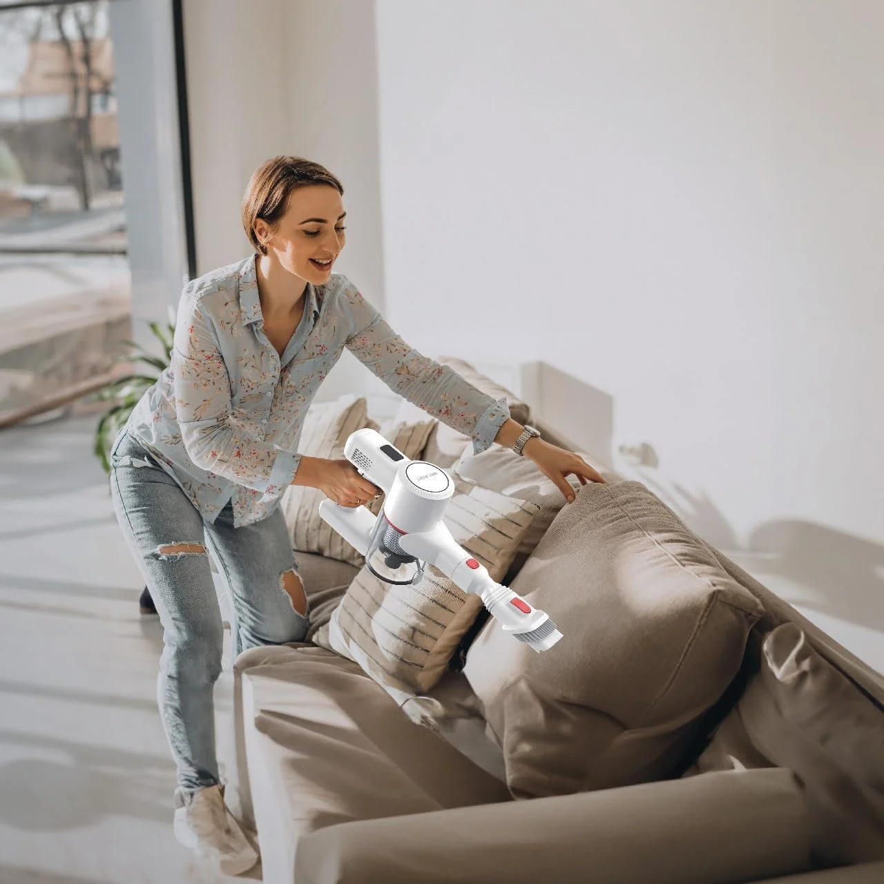 جاروبرقی توربو گرین لاین - سفید