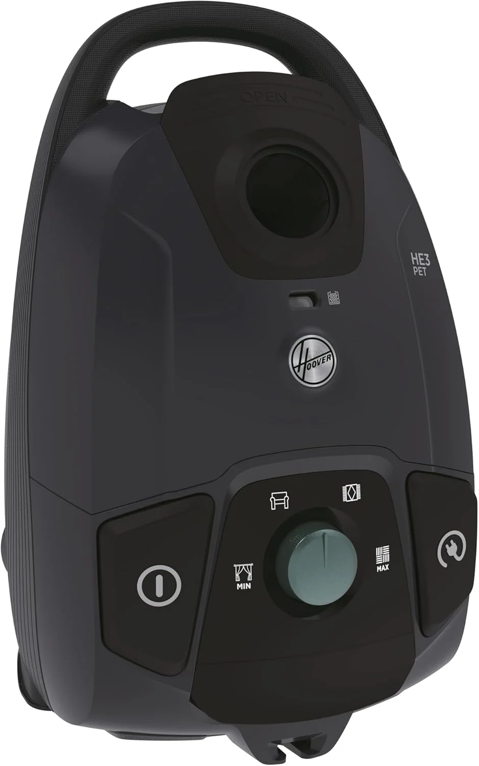 جاروبرقی کیسه ای هوور با نازل موی حیوانات خانگی، نازل جهانی برای همه سطوح، قدرت قابل تنظیم متغیر، جمع و جور، با سیستم تخلیه خودکار کیسه، کابل 10 متری، 850 وات [HE321PAF]
