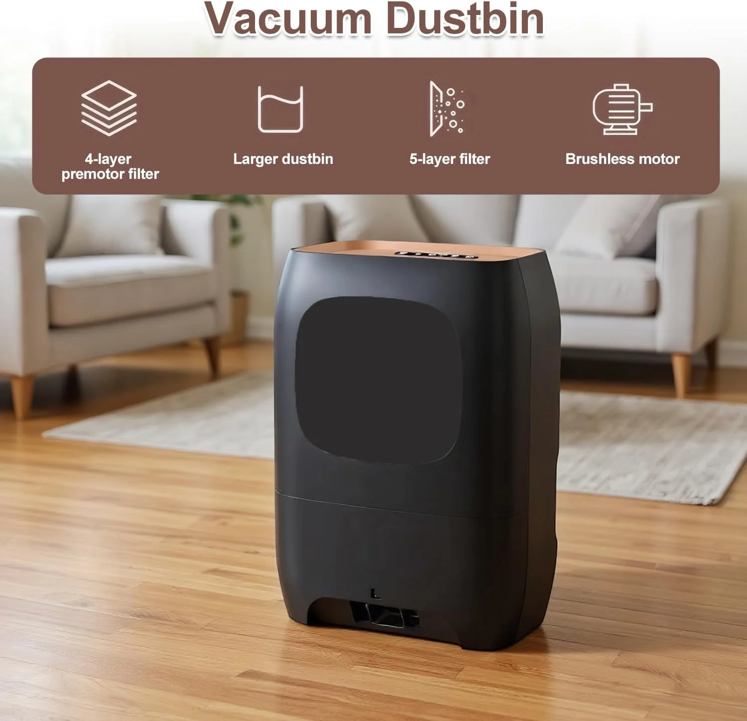 جاروبرقی سطلی اتوماتیک KAIGITE با نازل، مخزن 7 لیتری، جاروبرقی چند حالته برای تمیز کردن موی حیوانات خانگی، آشغال غذا، آشپزخانه و سالن جاروبرقی سطلی اتوماتیک KAIGITE با نازل، مخزن 7 لیتری، جاروبرقی چند حالته برای تمیز کردن موی حیوانات خانگی، آشغال غذا، آشپزخانه و سالن