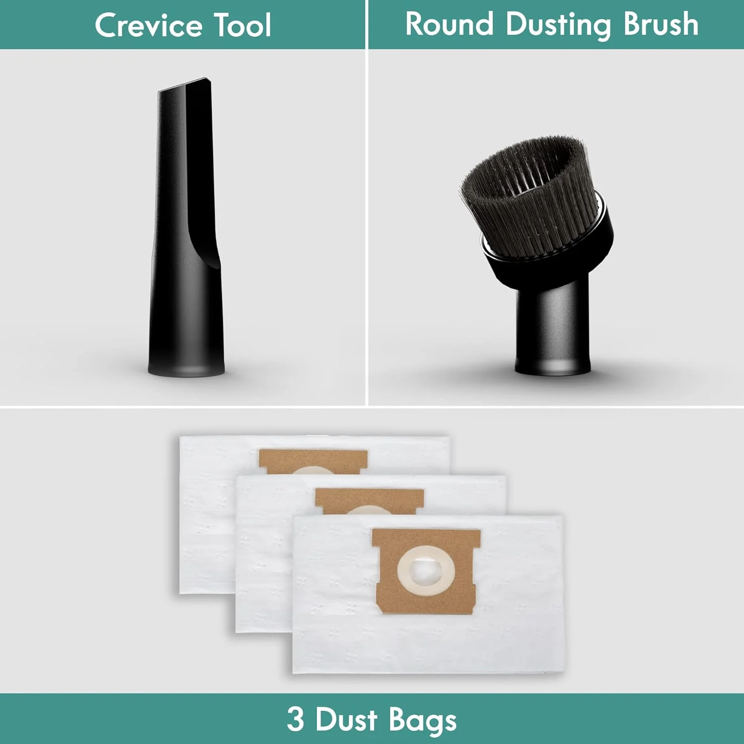 جاروبرقی سطلی کیسه ای کنمور KW3010 با ظرفیت 3 گالن، سبک و با راندمان بالا به همراه 3 ابزار تمیزکاری و فیلتر قابل شستشو مناسب برای منزل، کف سخت، فرش، موی حیوانات خانگی، مشکی + خشک