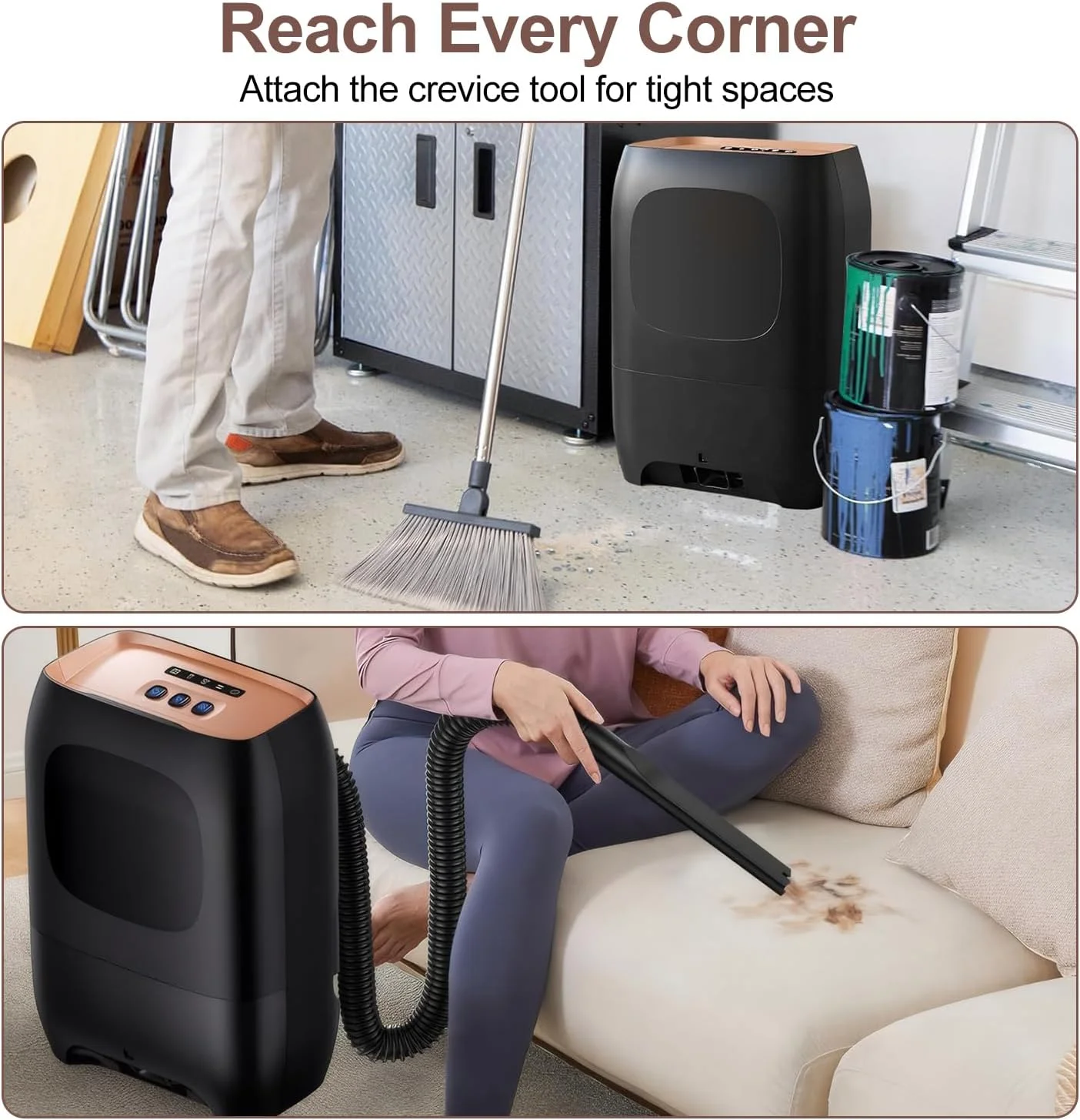 جاروبرقی سطلی اتوماتیک KAIGITE با نازل، مخزن 7 لیتری، جاروبرقی چند حالته برای تمیز کردن موی حیوانات خانگی، آشغال غذا، آشپزخانه و سالن جاروبرقی سطلی اتوماتیک KAIGITE با نازل، مخزن 7 لیتری، جاروبرقی چند حالته برای تمیز کردن موی حیوانات خانگی، آشغال غذا، آشپزخانه و سالن