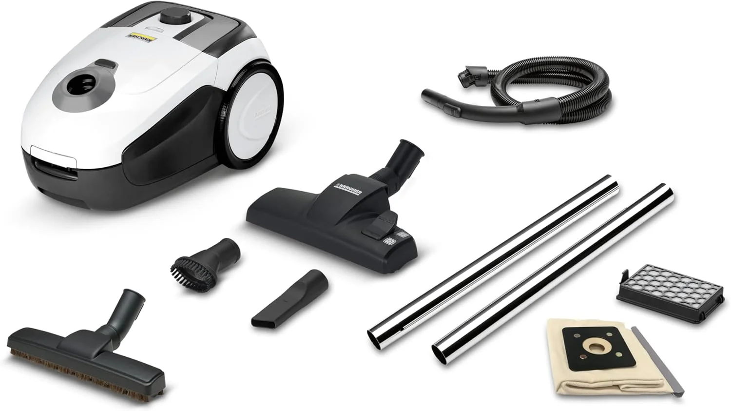 جاروبرقی کارچر VC 2 - جاروبرقی کیسه ای استوانه ای جمع و جور برای خانه ها، قدرتمند و آسان برای استفاده