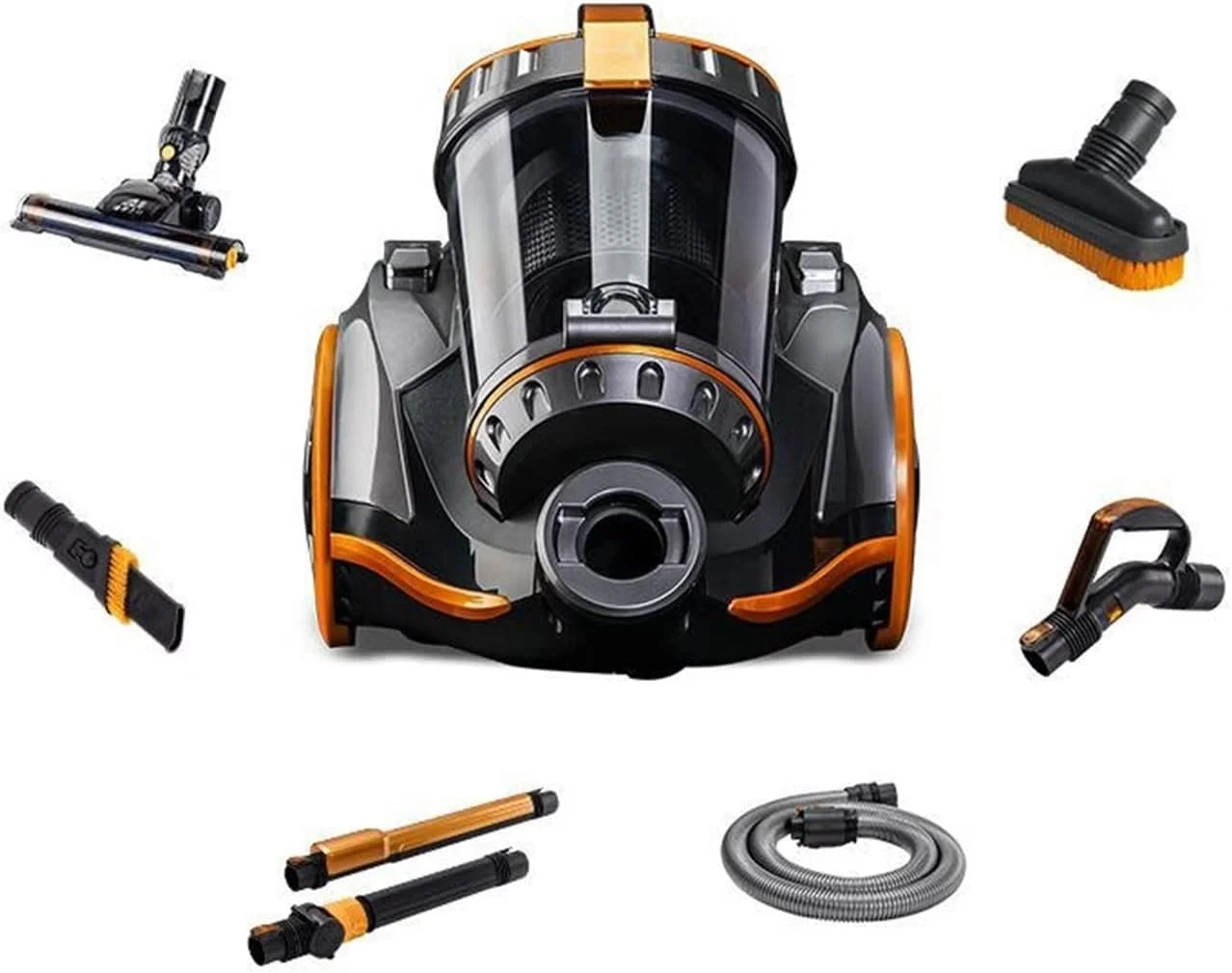 جاروبرقی سطلی JAHLGT، فوق العاده کم صدا، قدرت بالا، دستگاه کوچک قدرتمند با مکش فوق العاده زیاد، بدون نیاز به خم شدن