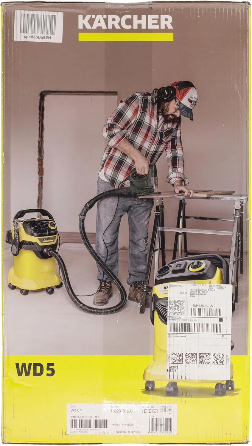 جاروبرقی آب و خاک کارچر مدل WD 5 P V-25/5/22 1.628-306.0 با توان 1100 وات و مخزن 25 لیتری به همراه دمنده برگ جاروبرقی آب و خاک کارچر مدل WD 5 P V-25/5/22 1.628-306.0 با توان 1100 وات و مخزن 25 لیتری به همراه دمنده برگ