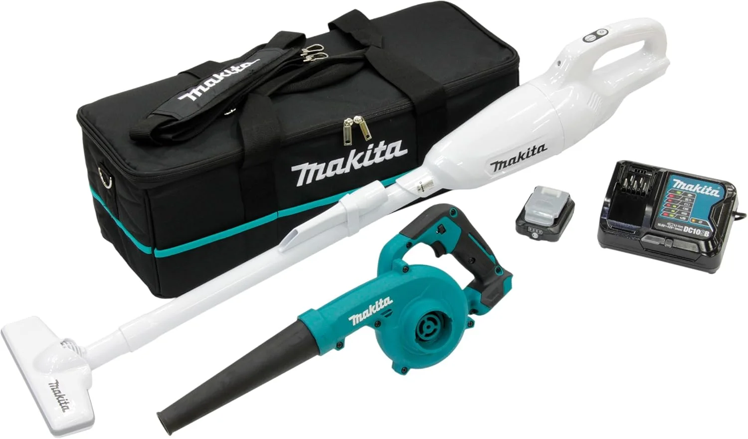 Makita CL108FDZW + UB100DZ 12V CXT Combo CLX245SAX1، جاروبرقی، چند رنگ