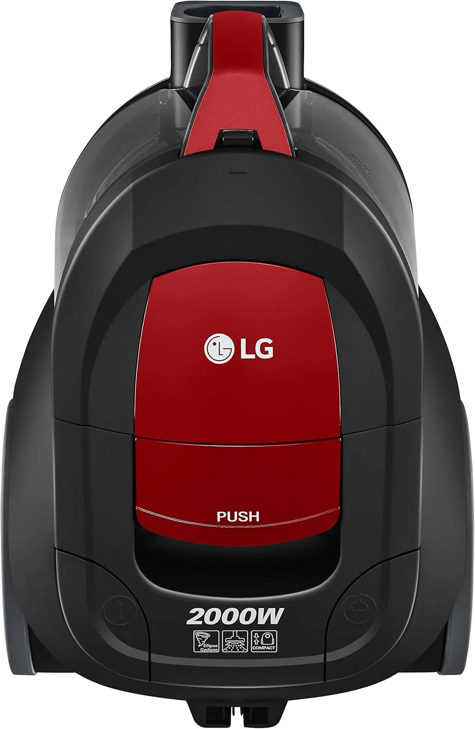جاروبرقی ال جی مدل VC5420NNTR با توان 2000 وات، ظرفیت مخزن گرد و غبار 1.5 لیتر، مشکی/قرمز