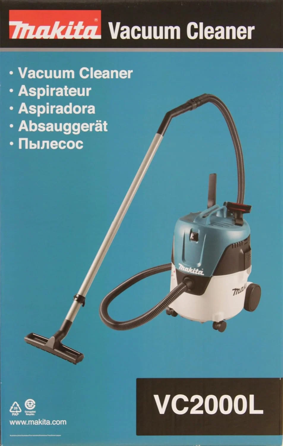 جاروبرقی Makita VC2000L، ظرفیت 20 لیتر