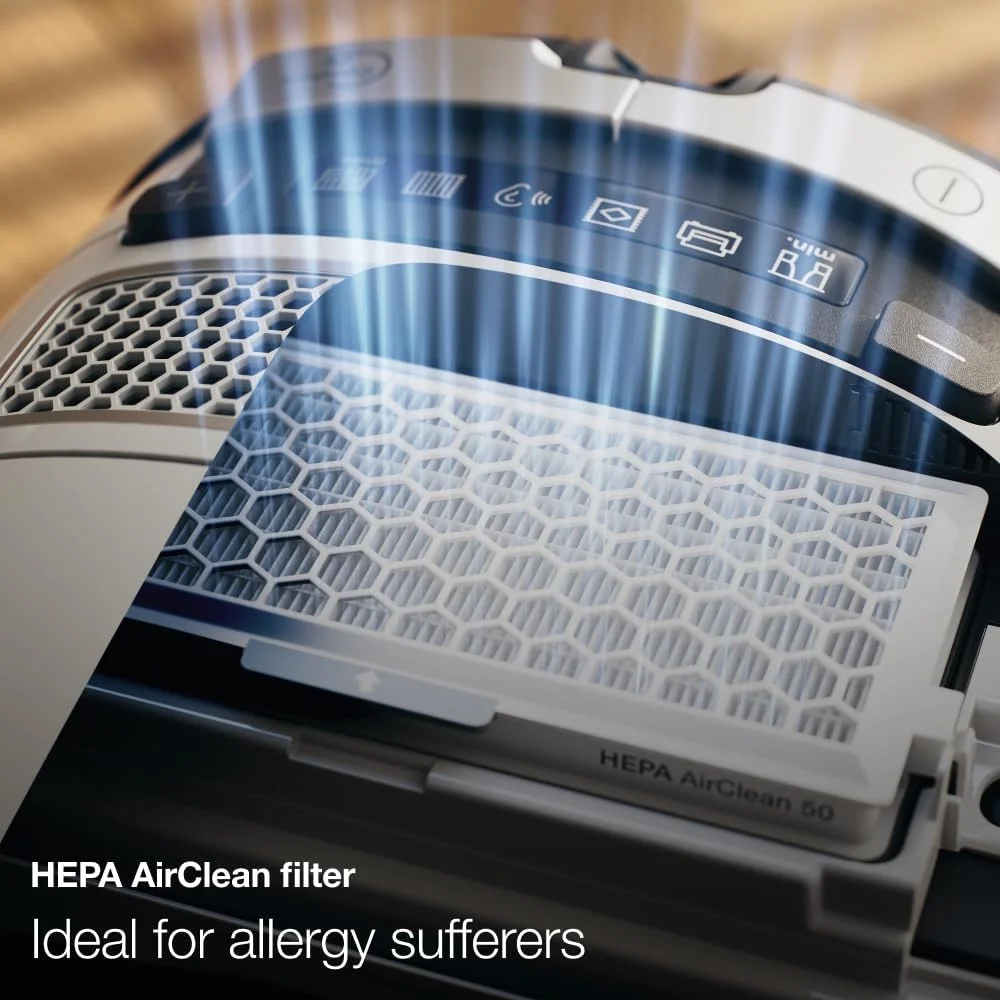 جاروبرقی کیسه ای میله مدل Complete C3 Comfort XL با فیلتر HEPA AirClean، موتور 890 واتی PowerLine و برس پارویی Parquet Twister XL برای تمیز کردن کامل، آبی دریایی