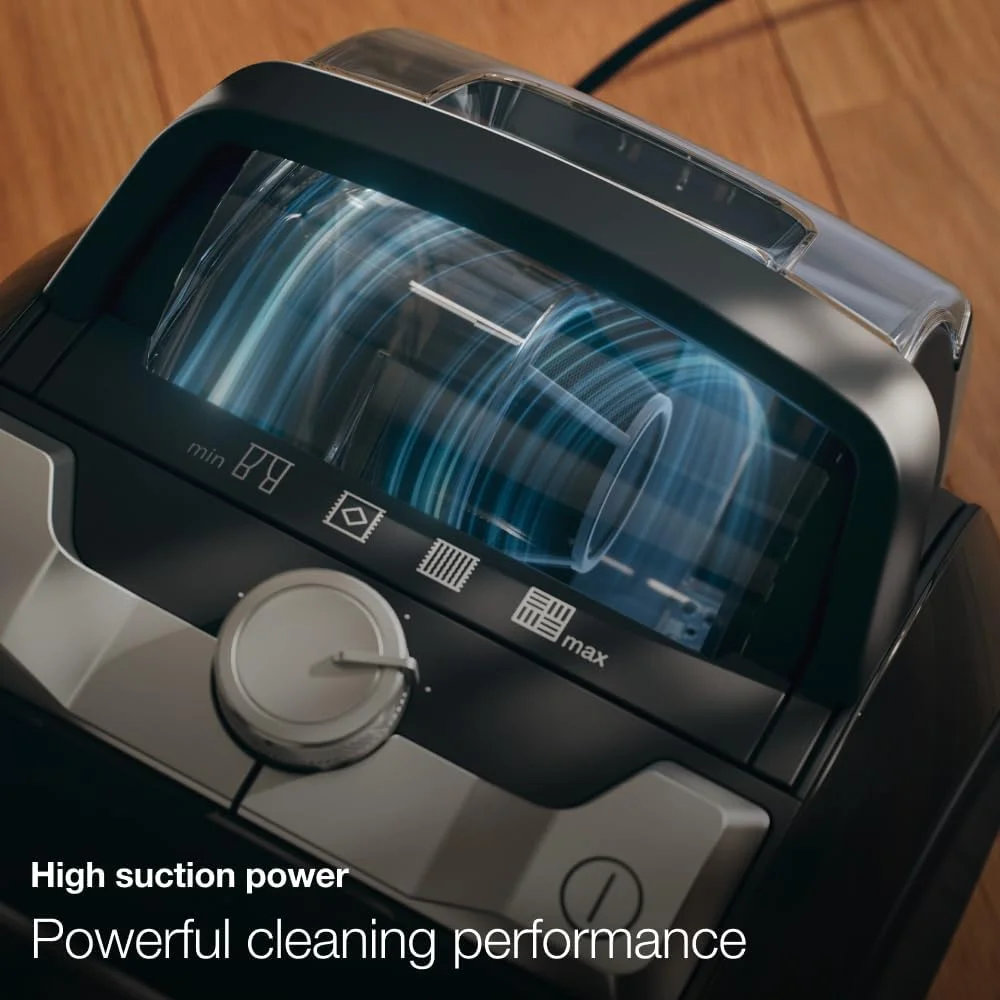 جاروبرقی سطلی بدون کیسه میله مدل Boost CX1 - قدرتمند، جمع و جور و چابک با فناوری Vortex و فیلتر Hygiene AirClean، رنگ خاکستری/آبی