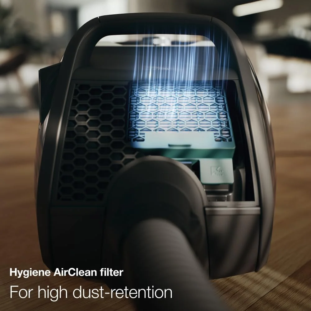 جاروبرقی سطلی بدون کیسه میله مدل Boost CX1 - قدرتمند، جمع و جور و چابک با فناوری Vortex و فیلتر Hygiene AirClean، رنگ خاکستری/آبی