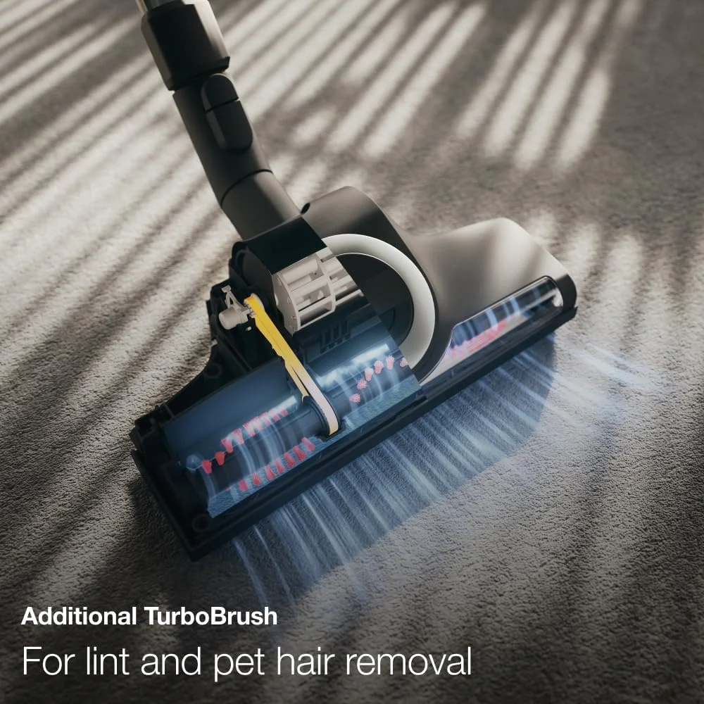 جاروبرقی سطلی بدون کیسه سیم دار میله Boost CX1 Cat & Dog، قدرتمند، جمع و جور و چابک با فناوری Vortex، برس توربو برای موی حیوانات خانگی و فیلتر HEPA AirClean، مشکی/رز (اختصاصی آمازون)
