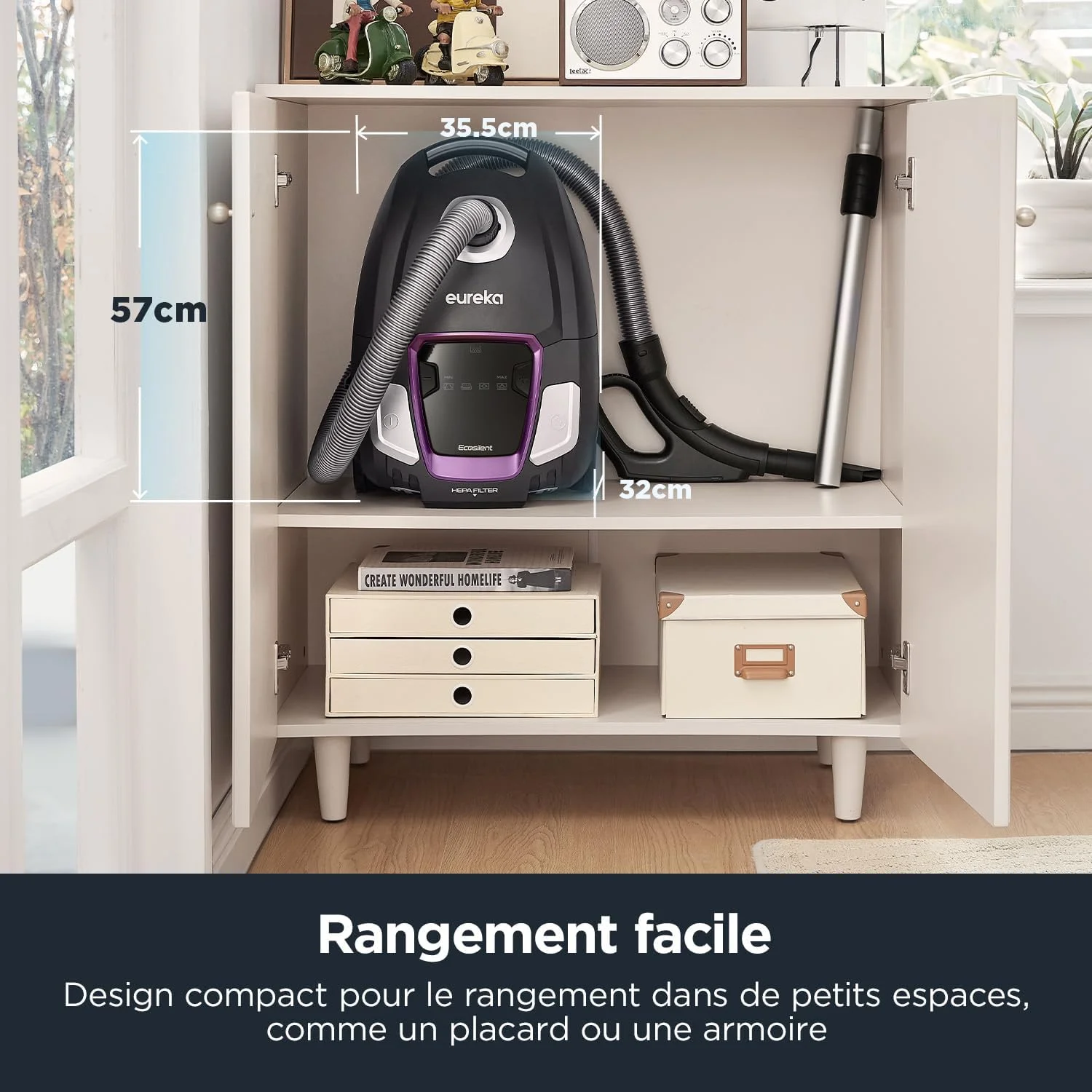 جاروبرقی کیسه ای یورکا مدل NEN300، توان 700 وات، سطح صدای 62 دسی بل، جاروبرقی بسیار کم صدا، جاروبرقی قدرتمند با فیلتر بهداشتی و نازل مخصوص سطوح سخت، پارکت، فرش، سرامیک و کاشی، 2 لیتر جاروبرقی کیسه ای یورکا مدل NEN300، توان 700 وات، سطح صدای 62 دسی بل، جاروبرقی بسیار کم صدا، جاروبرقی قدرتمند با فیلتر بهداشتی و نازل مخصوص سطوح سخت، پارکت، فرش، سرامیک و کاشی، 2 لیتر