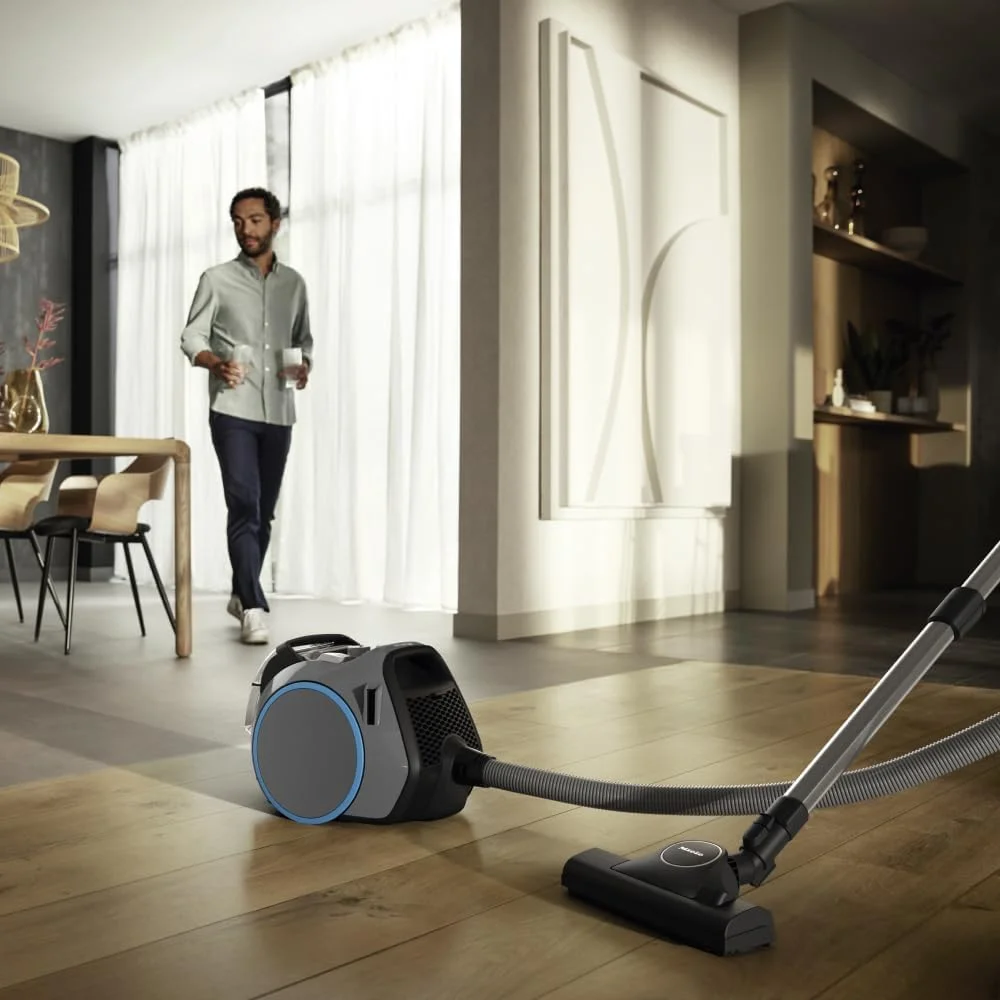 جاروبرقی سطلی بدون کیسه میله مدل Boost CX1 - قدرتمند، جمع و جور و چابک با فناوری Vortex و فیلتر Hygiene AirClean، رنگ خاکستری/آبی