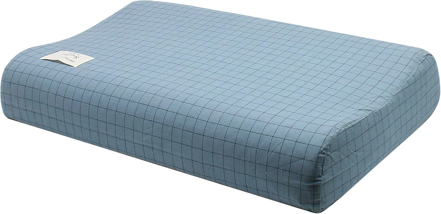 روکش بالش کانتور، روکش های بالش نخی با زیپ، روکش های نرم جایگزین زیپ دار برای بالش های فوم حافظه دار ارگونومیک گردن و لاتکس دهانه رحم برای محافظ تسکین درد، فقط روکش طرح دار چهارخانه روکش بالش کانتور، روکش های بالش نخی با زیپ، روکش های نرم جایگزین زیپ دار برای بالش های فوم حافظه دار ارگونومیک گردن و لاتکس دهانه رحم برای محافظ تسکین درد، فقط روکش طرح دار چهارخانه