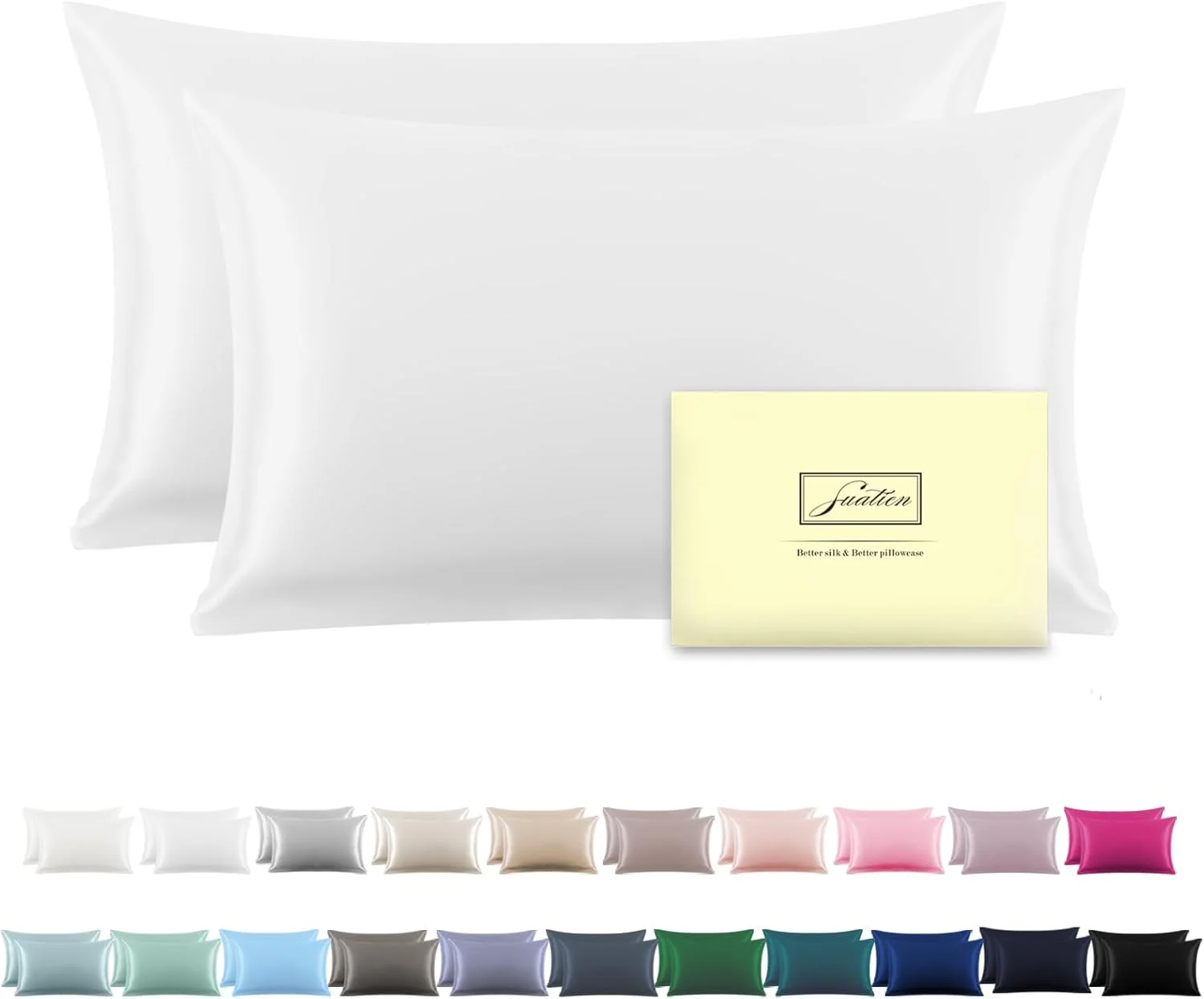 روبالشی ابریشمی برای مو و پوست، نرم، تنفس پذیر و ابریشمی 100% سایز استاندارد، ست 2 عددی، هر دو طرف روبالشی ابریشم طبیعی توت با زیپ مخفی (سایز استاندارد 50x66 سانتی متر، 2 عدد) روبالشی ابریشمی برای مو و پوست، نرم، تنفس پذیر و ابریشمی 100% سایز استاندارد، ست 2 عددی، هر دو طرف روبالشی ابریشم طبیعی توت با زیپ مخفی (سایز استاندارد 50x66 سانتی متر، 2 عدد)