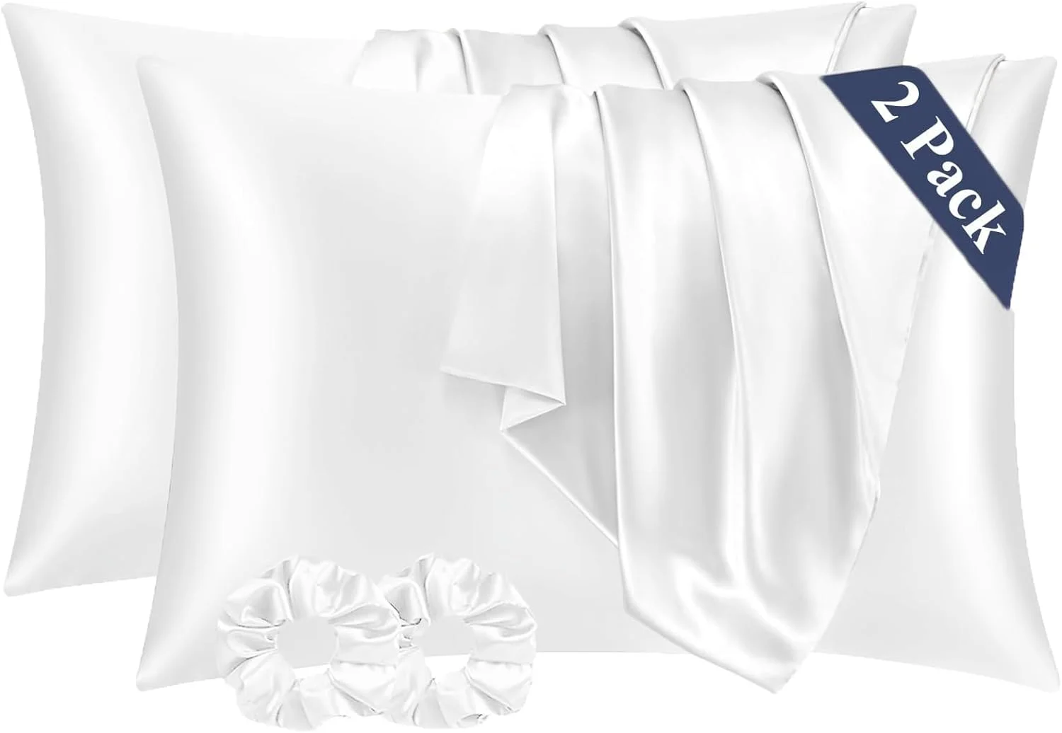 روبالشی ساتن برای مو و پوست، بسته 2 عددی، تنفس پذیر، روکش بالش ابریشمی دو طرفه، سایز استاندارد 50 × 75، روکش بالش ابریشمی نرم، لطیف و خنک کننده درجه یک برای خواب، سفید روبالشی ساتن برای مو و پوست، بسته 2 عددی، تنفس پذیر، روکش بالش ابریشمی دو طرفه، سایز استاندارد 50 × 75، روکش بالش ابریشمی نرم، لطیف و خنک کننده درجه یک برای خواب، سفید