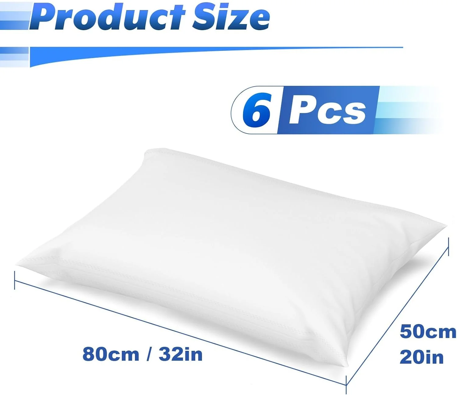 ست 6 عددی روکش بالش یکبار مصرف هتلی، روکش بالش غیر بافته، 50x80 سانتی متر، روکش های مسافرتی یکبار مصرف بسته بندی شده تکی، ملزومات رختخواب هتل برای سفرهای کاری ست 6 عددی روکش بالش یکبار مصرف هتلی، روکش بالش غیر بافته، 50x80 سانتی متر، روکش های مسافرتی یکبار مصرف بسته بندی شده تکی، ملزومات رختخواب هتل برای سفرهای کاری