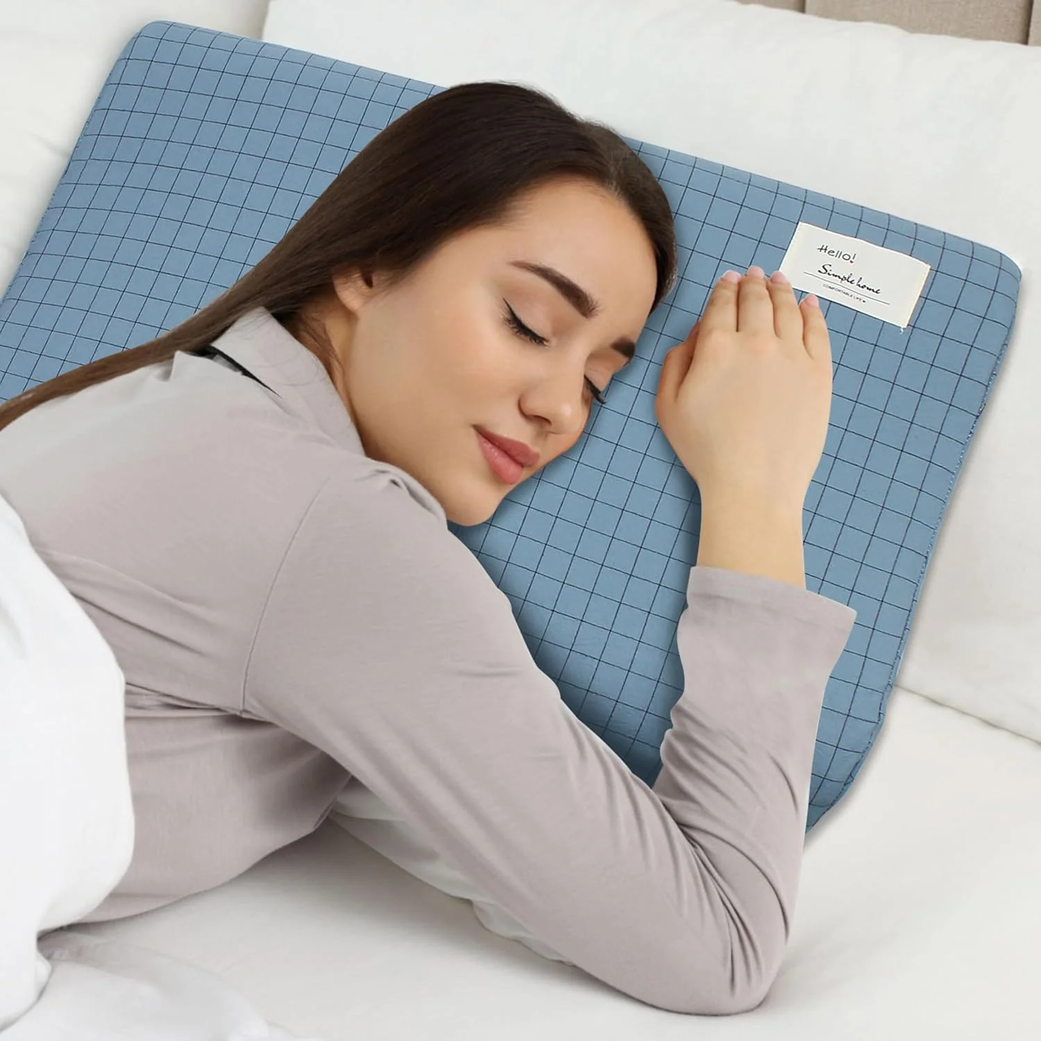 روکش بالش کانتور، روکش های بالش نخی با زیپ، روکش های نرم جایگزین زیپ دار برای بالش های فوم حافظه دار ارگونومیک گردن و لاتکس دهانه رحم برای محافظ تسکین درد، فقط روکش طرح دار چهارخانه روکش بالش کانتور، روکش های بالش نخی با زیپ، روکش های نرم جایگزین زیپ دار برای بالش های فوم حافظه دار ارگونومیک گردن و لاتکس دهانه رحم برای محافظ تسکین درد، فقط روکش طرح دار چهارخانه