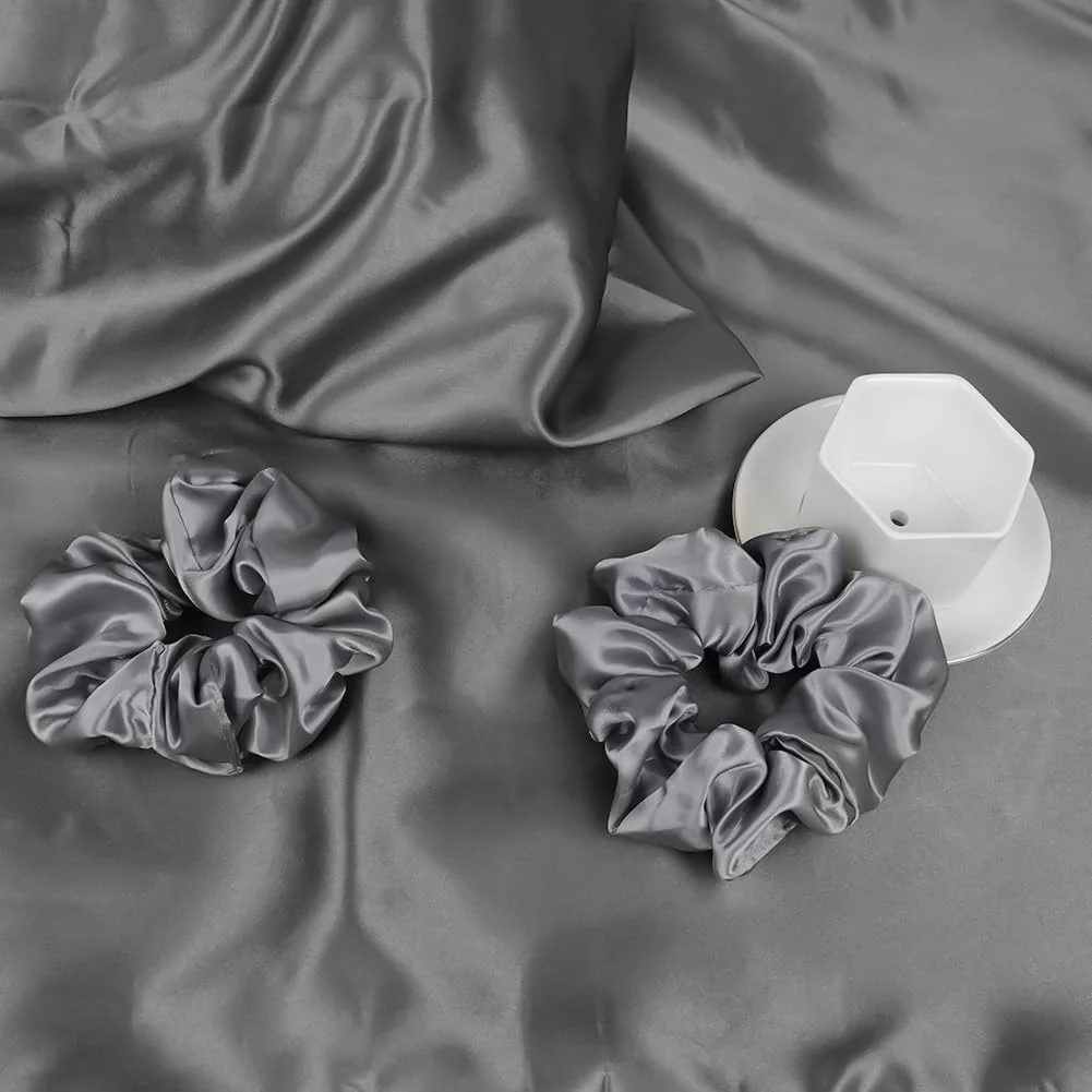 روبالشتی ساتن، روکش بالش خواب با حس ابریشمی 40x80 سانتی متر، به همراه 2 کش مو و چشم بند، برای مراقبت از مو و پوست، رو بالشتی نرم و لغزنده، هدیه برای زنان و مردان، خاکستری تیره، 2 عددی روبالشتی ساتن، روکش بالش خواب با حس ابریشمی 40x80 سانتی متر، به همراه 2 کش مو و چشم بند، برای مراقبت از مو و پوست، رو بالشتی نرم و لغزنده، هدیه برای زنان و مردان، خاکستری تیره، 2 عددی