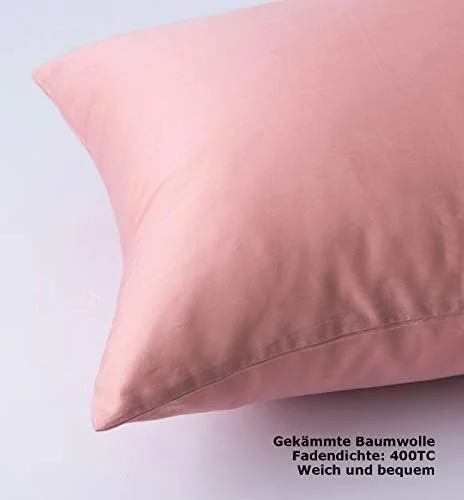 روبالشتی 40 در 80 سانتی متر، 400TC 100% پنبه، روبالشتی فوق العاده نرم و ممتاز، روبالشتی ملحفه ای مصری با الیاف بلند (صورتی با زیپ، 40 در 80 سانتی متر در 1 عدد) روبالشتی 40 در 80 سانتی متر، 400TC 100% پنبه، روبالشتی فوق العاده نرم و ممتاز، روبالشتی ملحفه ای مصری با الیاف بلند (صورتی با زیپ، 40 در 80 سانتی متر در 1 عدد)