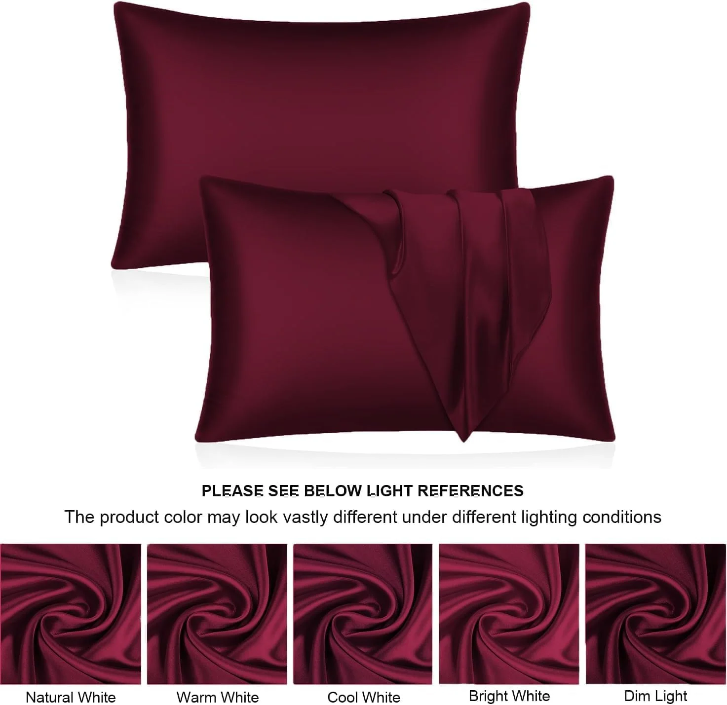 روبالشی ابریشمی برای مراقبت از مو و پوست، ست 2 عددی سایز کوئین (51cm x 76 cm)، روبالشی ساتن نرم، لطیف و تنفس پذیر، ابریشم لوکس، روکش بالش، طراحی پاکتی (قرمز) روبالشی ابریشمی برای مراقبت از مو و پوست، ست 2 عددی سایز کوئین (51cm x 76 cm)، روبالشی ساتن نرم، لطیف و تنفس پذیر، ابریشم لوکس، روکش بالش، طراحی پاکتی (قرمز)