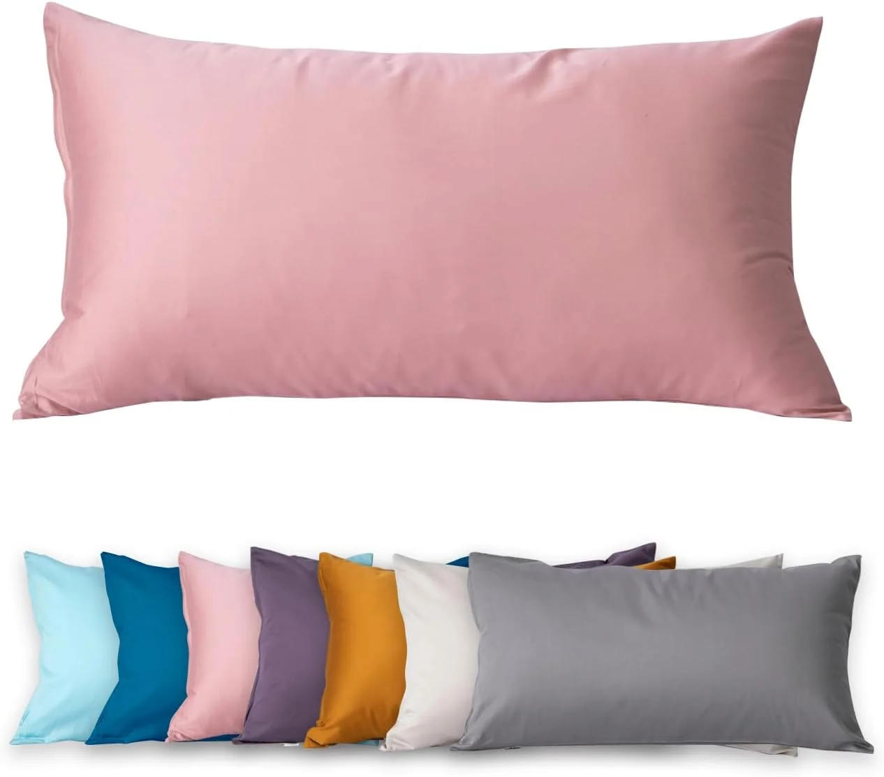 روبالشتی 40 در 80 سانتی متر، 400TC 100% پنبه، روبالشتی فوق العاده نرم و ممتاز، روبالشتی ملحفه ای مصری با الیاف بلند (صورتی با زیپ، 40 در 80 سانتی متر در 1 عدد) روبالشتی 40 در 80 سانتی متر، 400TC 100% پنبه، روبالشتی فوق العاده نرم و ممتاز، روبالشتی ملحفه ای مصری با الیاف بلند (صورتی با زیپ، 40 در 80 سانتی متر در 1 عدد)