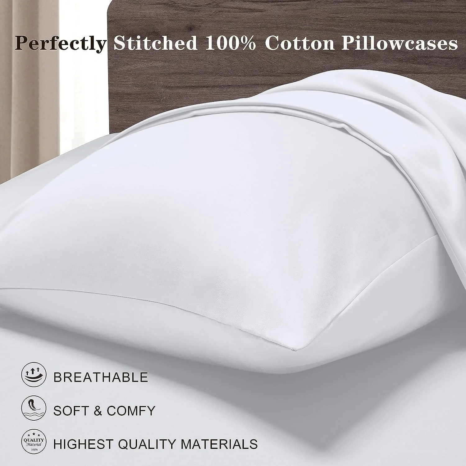 روبالشی سفید سایز کینگ بسته 2 عددی، فوق العاده نرم و لطیف برای پوست و موی زیبا، روبالشی خواب (50x75 سانتی متر) - ملحفه هتلی روبالشی سفید سایز کینگ بسته 2 عددی، فوق العاده نرم و لطیف برای پوست و موی زیبا، روبالشی خواب (50x75 سانتی متر) - ملحفه هتلی