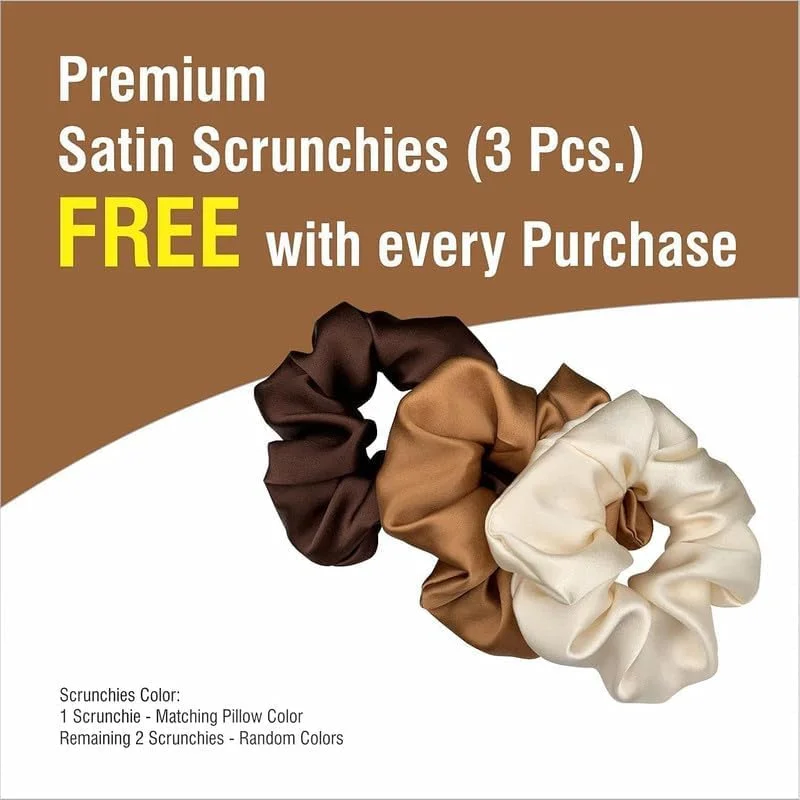 روکش بالش ساتن ابریشمی جامد گو وِل، بسته 2 عددی، مناسب برای مو و پوست - به همراه اسکرانچی های ساتن برای زنان شیک | اسکرانچی زنانه 3 تکه | روبالشی ابریشمی (رز تاوپی) 600TC روکش بالش ساتن ابریشمی جامد گو وِل، بسته 2 عددی، مناسب برای مو و پوست - به همراه اسکرانچی های ساتن برای زنان شیک | اسکرانچی زنانه 3 تکه | روبالشی ابریشمی (رز تاوپی) 600TC