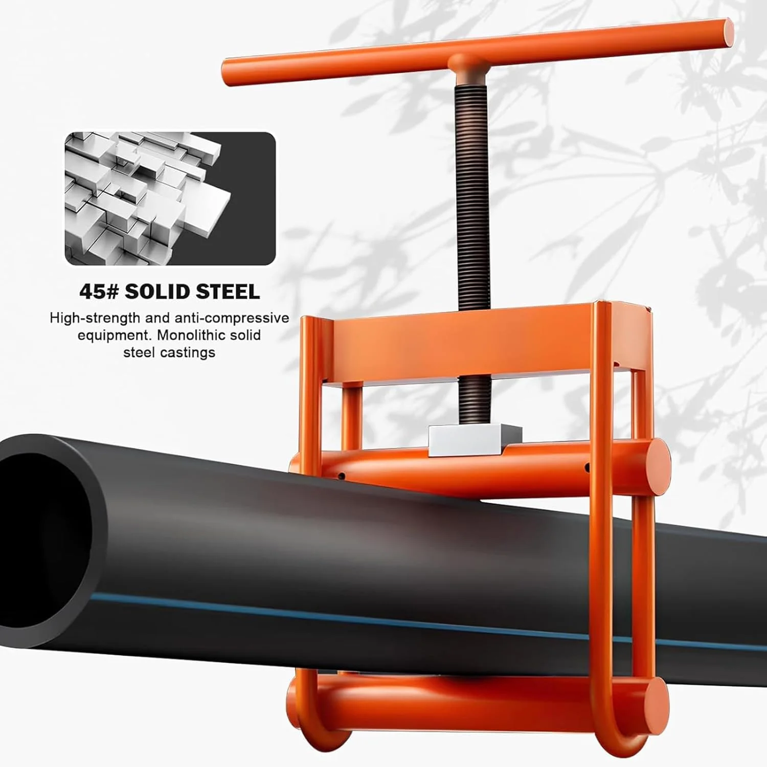 ابزار بست لوله آب، لوله کشی دستی فشاری، فولاد جامد، جوشکاری بدون درز، دسته بلند، بلوک بست پیچی، برای لوله های PE/PPR/PVC/PP، سایز 63 ابزار بست لوله آب، لوله کشی دستی فشاری، فولاد جامد، جوشکاری بدون درز، دسته بلند، بلوک بست پیچی، برای لوله های PE/PPR/PVC/PP، سایز 63