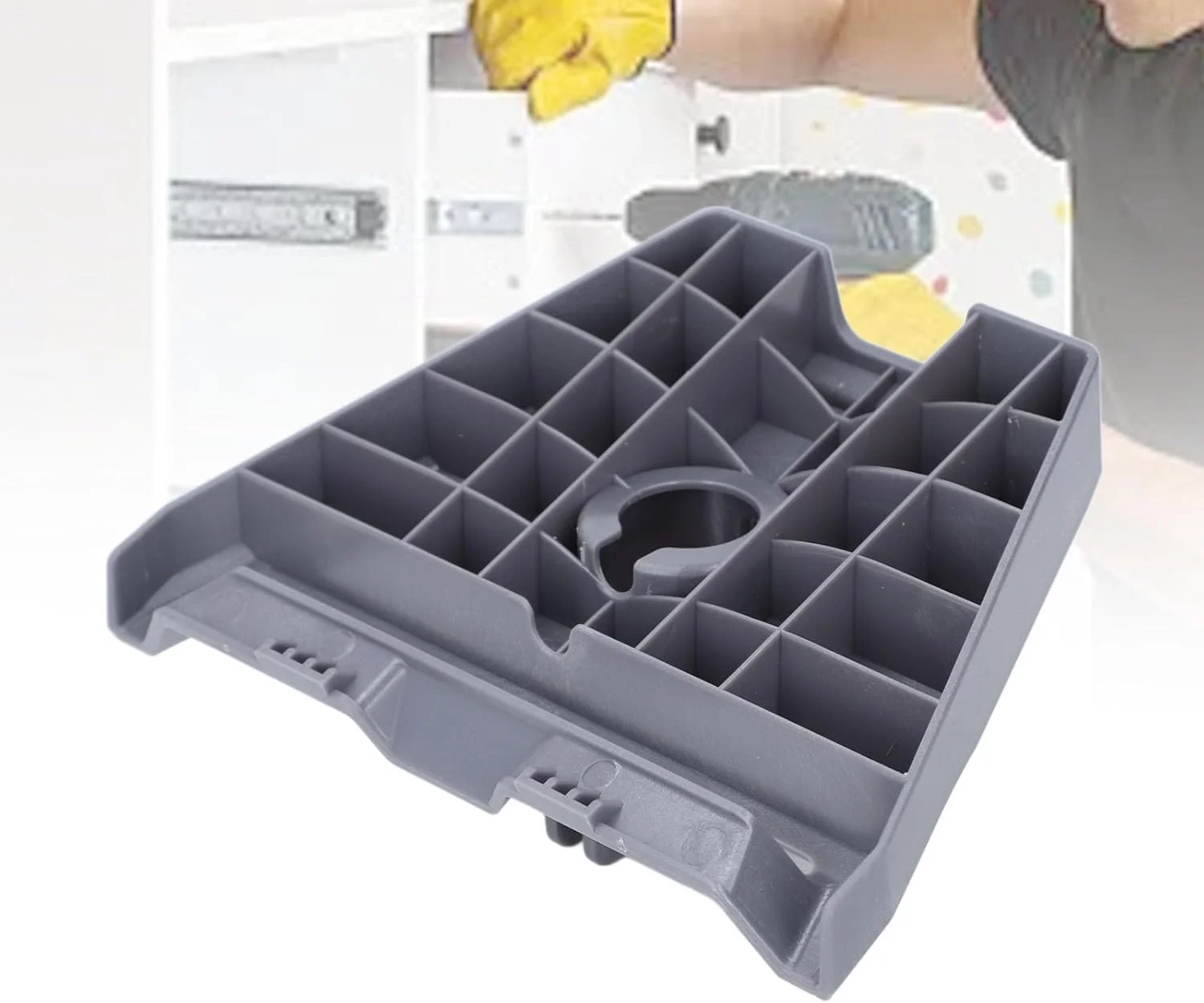 آداپتور لوله نسل 3، پایه دیش استیل ضد زنگ ABS چرخشی برای نصب یکپارچه - خاکستری