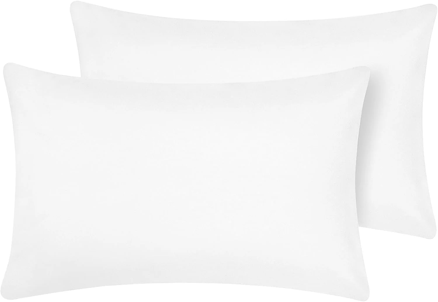 آکسفورد هوم ور، رو بالشتی سفید، بسته 2 عددی، میکروفایبر برس خورده - رو بالشتی های استاندارد مقاوم در برابر رنگ رفتگی، روکش بالشت با بستن پاکتی (50 در 75 سانتی متر)