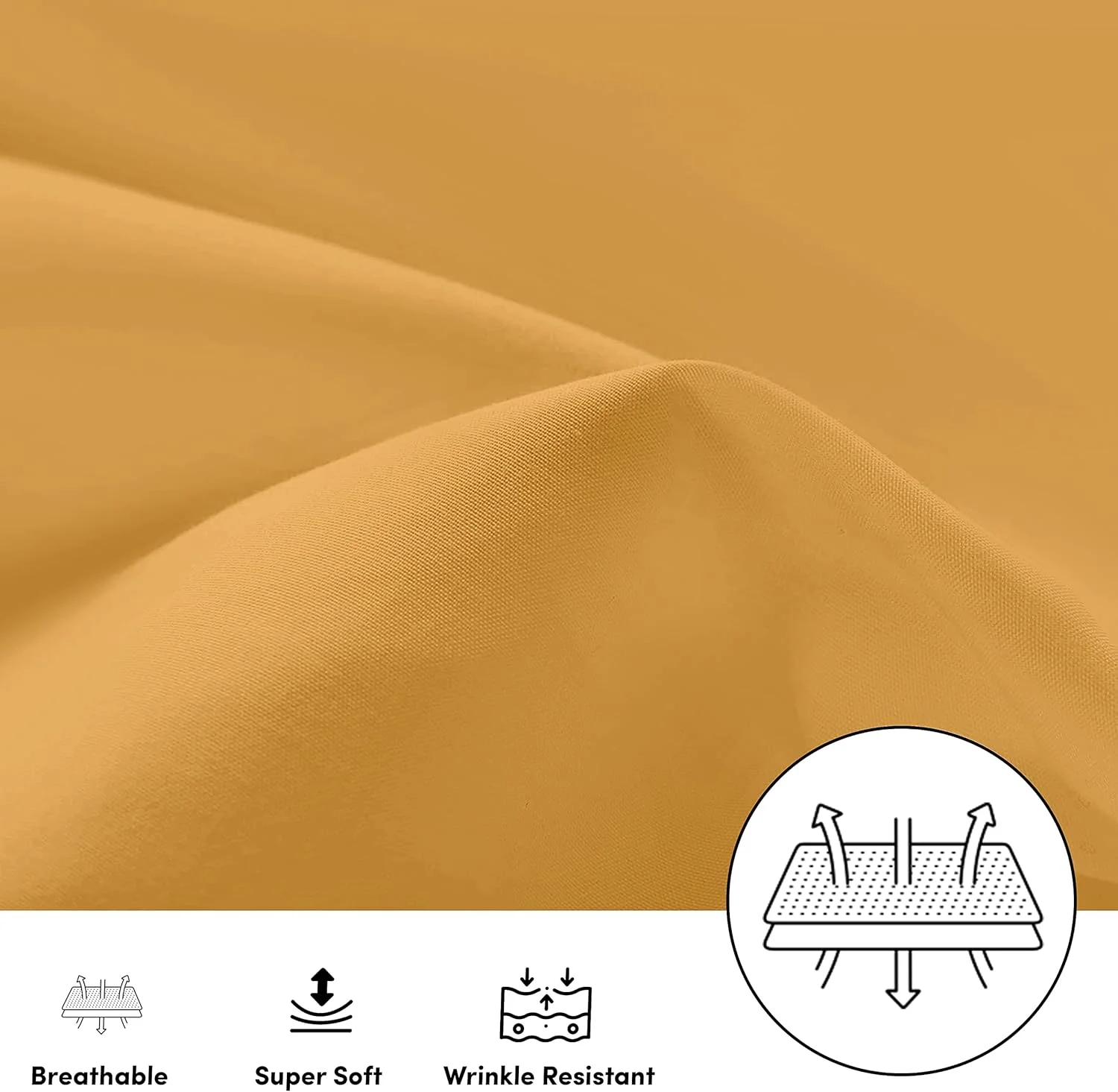 Oxford Homeware Ochre Pillow Cases 2 Pack Brushed Microfiber – Standard Pillowcases Fade Resistant Pillow Cover Envelope Closure Pillow Covers (48 x 74 cm) Oxford Homeware Ochre Pillow Cases 2 Pack Brushed Microfiber – Standard Pillowcases Fade Resistant Pillow Cover Envelope Closure Pillow Covers (48 x 74 cm)