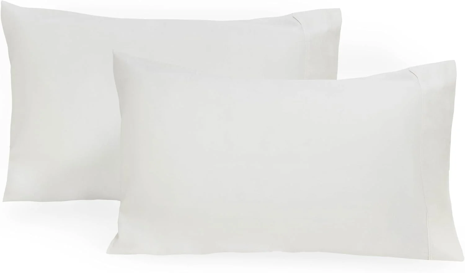 روبالشی های سفید کینگ پنبه ارگانیک - بسته 2 عددی، 100% پنبه ارگانیک دارای گواهینامه GOTS، خنک کننده، نرم، ضد حساسیت، لوکس و روبالشی های ترد کاملا طبیعی (سفید، سایز کینگ - ست 2 عددی)