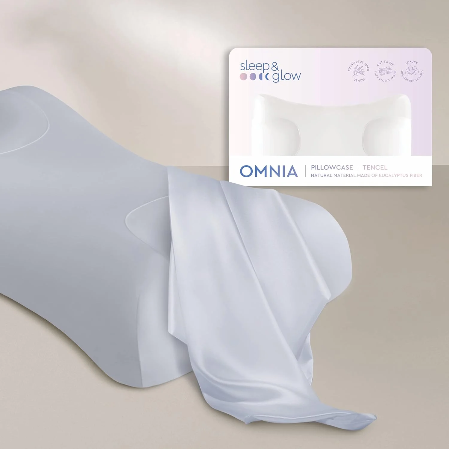 روبالشی Sleep & Glow Omnia Tencel برای مو و پوست، مناسب شکل منحصر به فرد بالش Sleep&Glow Omnia - الیاف اکالیپتوس طبیعی - ضد حساسیت و باکتریواستاتیک (یخ قطبی) روبالشی Sleep & Glow Omnia Tencel برای مو و پوست، مناسب شکل منحصر به فرد بالش Sleep&Glow Omnia - الیاف اکالیپتوس طبیعی - ضد حساسیت و باکتریواستاتیک (یخ قطبی)