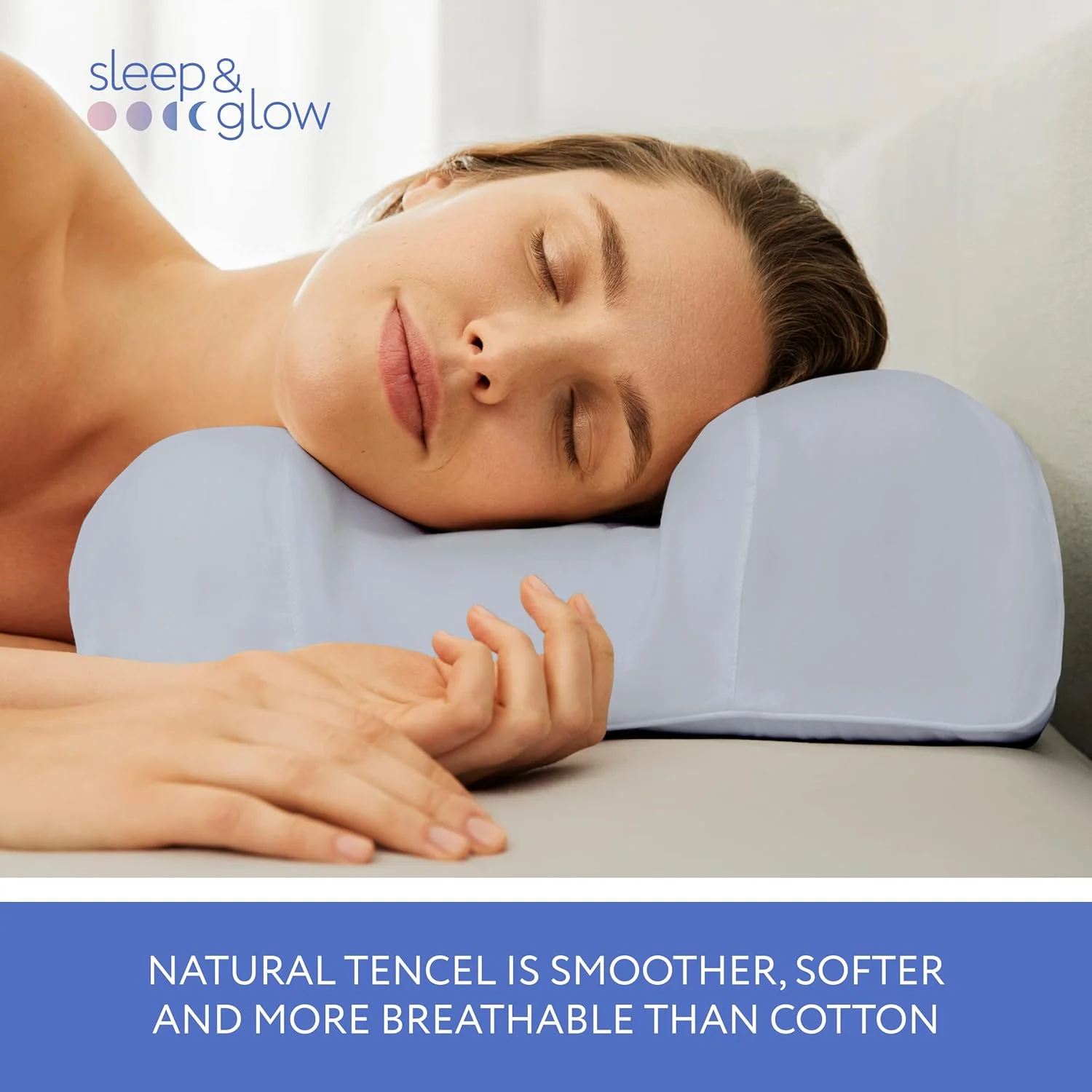 روبالشی Sleep & Glow Omnia Tencel برای مو و پوست، مناسب شکل منحصر به فرد بالش Sleep&Glow Omnia - الیاف اکالیپتوس طبیعی - ضد حساسیت و باکتریواستاتیک (یخ قطبی) روبالشی Sleep & Glow Omnia Tencel برای مو و پوست، مناسب شکل منحصر به فرد بالش Sleep&Glow Omnia - الیاف اکالیپتوس طبیعی - ضد حساسیت و باکتریواستاتیک (یخ قطبی)