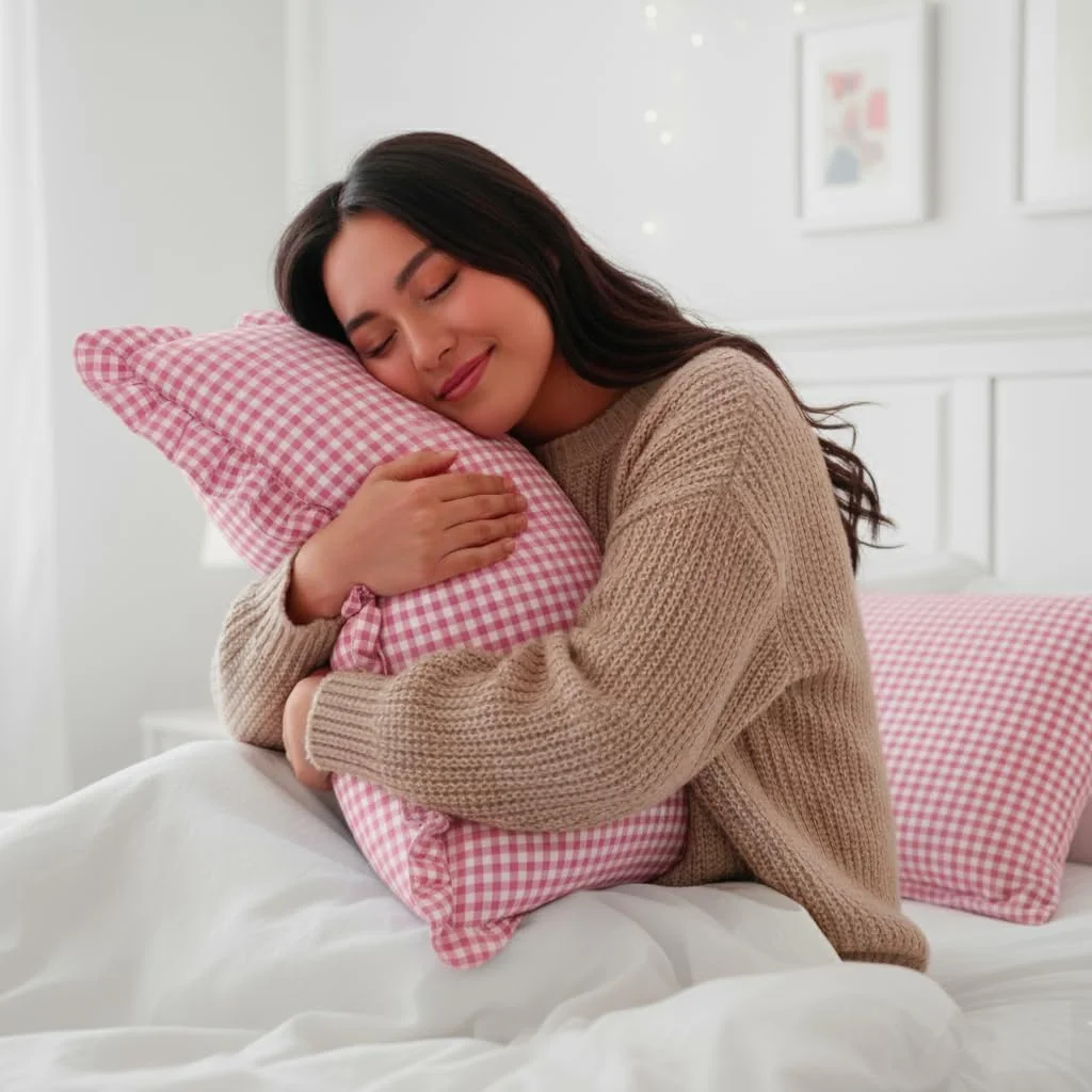 روکش بالش Sleepy Threads | بسته 2 عددی | 68x45 سانتی متر، روبالشی طرح دار با حاشیه چین دار | روکش بالش تزئینی صورتی برای مبل، اتاق نشیمن، اتاق خواب، دیوان و کاناپه روکش بالش Sleepy Threads | بسته 2 عددی | 68x45 سانتی متر، روبالشی طرح دار با حاشیه چین دار | روکش بالش تزئینی صورتی برای مبل، اتاق نشیمن، اتاق خواب، دیوان و کاناپه