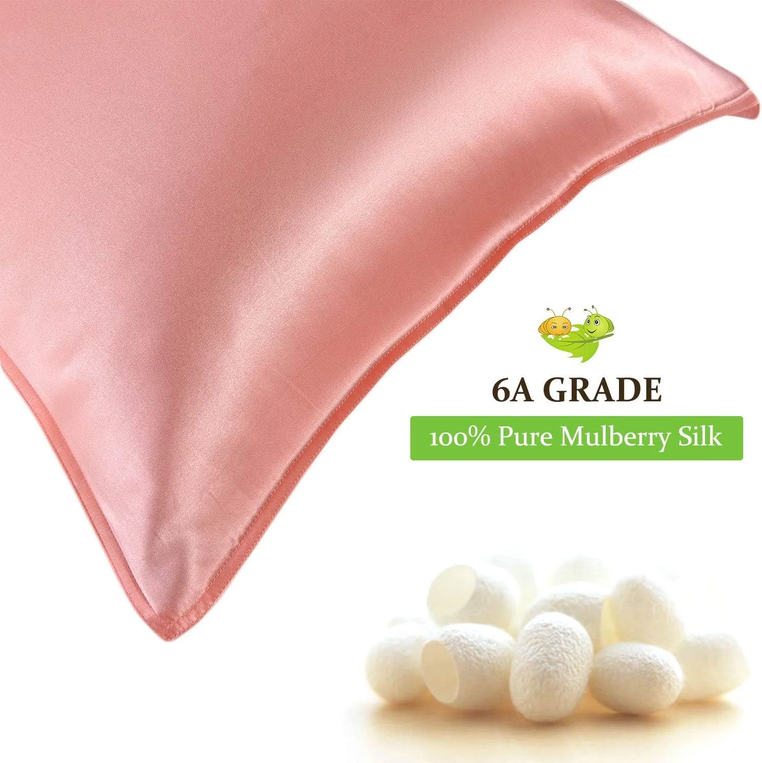 روبالشی ابریشم خالص Since Silk، بسته 2 عددی، 22 Momme، روبالشی 100% ابریشم توت، روکش بالش با بستن پاکتی برای مو و پوست (50x90 سانتی متر، صورتی) روبالشی ابریشم خالص Since Silk، بسته 2 عددی، 22 Momme، روبالشی 100% ابریشم توت، روکش بالش با بستن پاکتی برای مو و پوست (50x90 سانتی متر، صورتی)