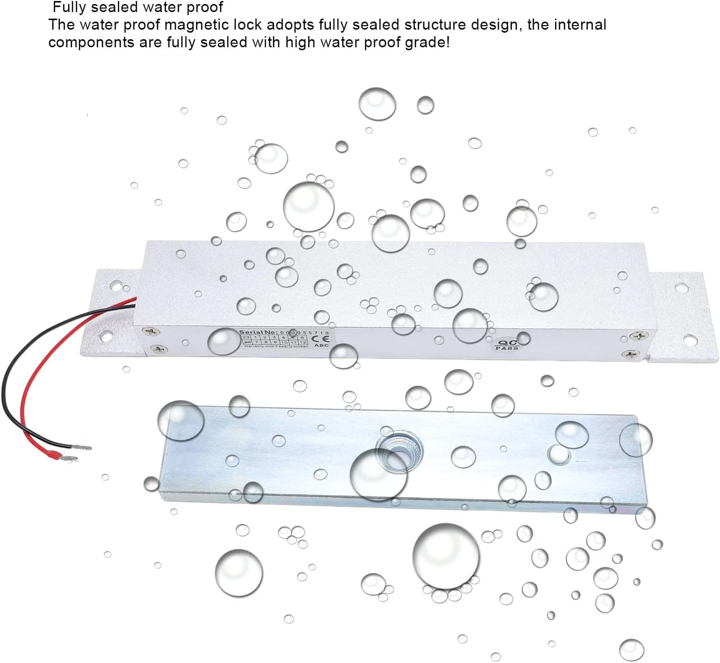سیستم قفل مغناطیسی الکتریکی Cryfokt، حالت NC قفل مغناطیسی الکتریکی 280 کیلوگرمی کم صدا برای درب های چوبی فلزی شیشه ای