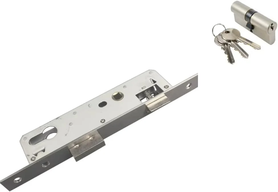 بدنه قفل درب آلومینیومی به همراه سیلندر درب (30 میلی متر)