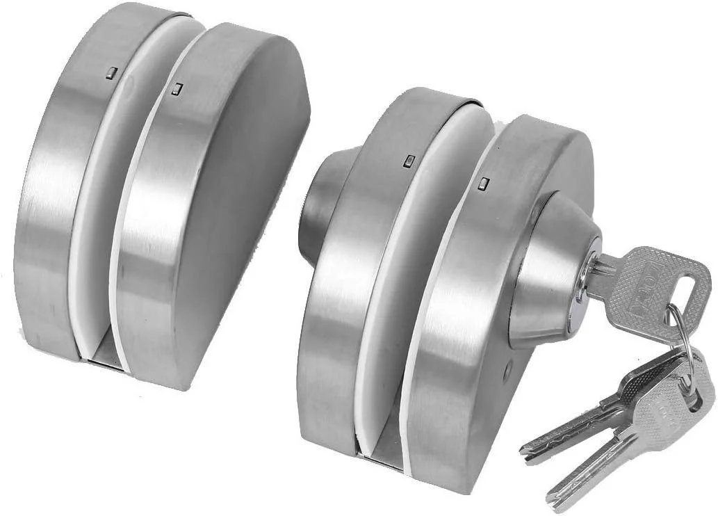 قفل شیشه ای درب عباسعلی، بدون نیاز به سوراخکاری، قفل ضد سرقت با 3 کلید، تجاری، فلزی بادوام، کروم، دو زبانه، مناسب برای درهای لولایی، بدون قاب، کشویی و ریلی قفل شیشه ای درب عباسعلی، بدون نیاز به سوراخکاری، قفل ضد سرقت با 3 کلید، تجاری، فلزی بادوام، کروم، دو زبانه، مناسب برای درهای لولایی، بدون قاب، کشویی و ریلی