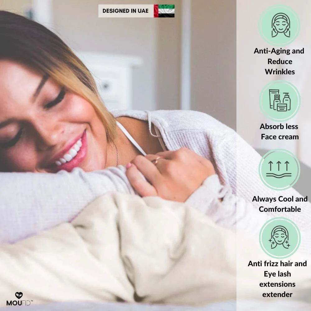 روبالشی ابریشمی 22 مومه ابریشم توت برای رشد مو، روکش روبالشی 100% ابریشم خالص، مراقبت از پوست ضد پیری، خواب لوکس ضد حساسیت |MOUFID| (سفید) روبالشی ابریشمی 22 مومه ابریشم توت برای رشد مو، روکش روبالشی 100% ابریشم خالص، مراقبت از پوست ضد پیری، خواب لوکس ضد حساسیت |MOUFID| (سفید)