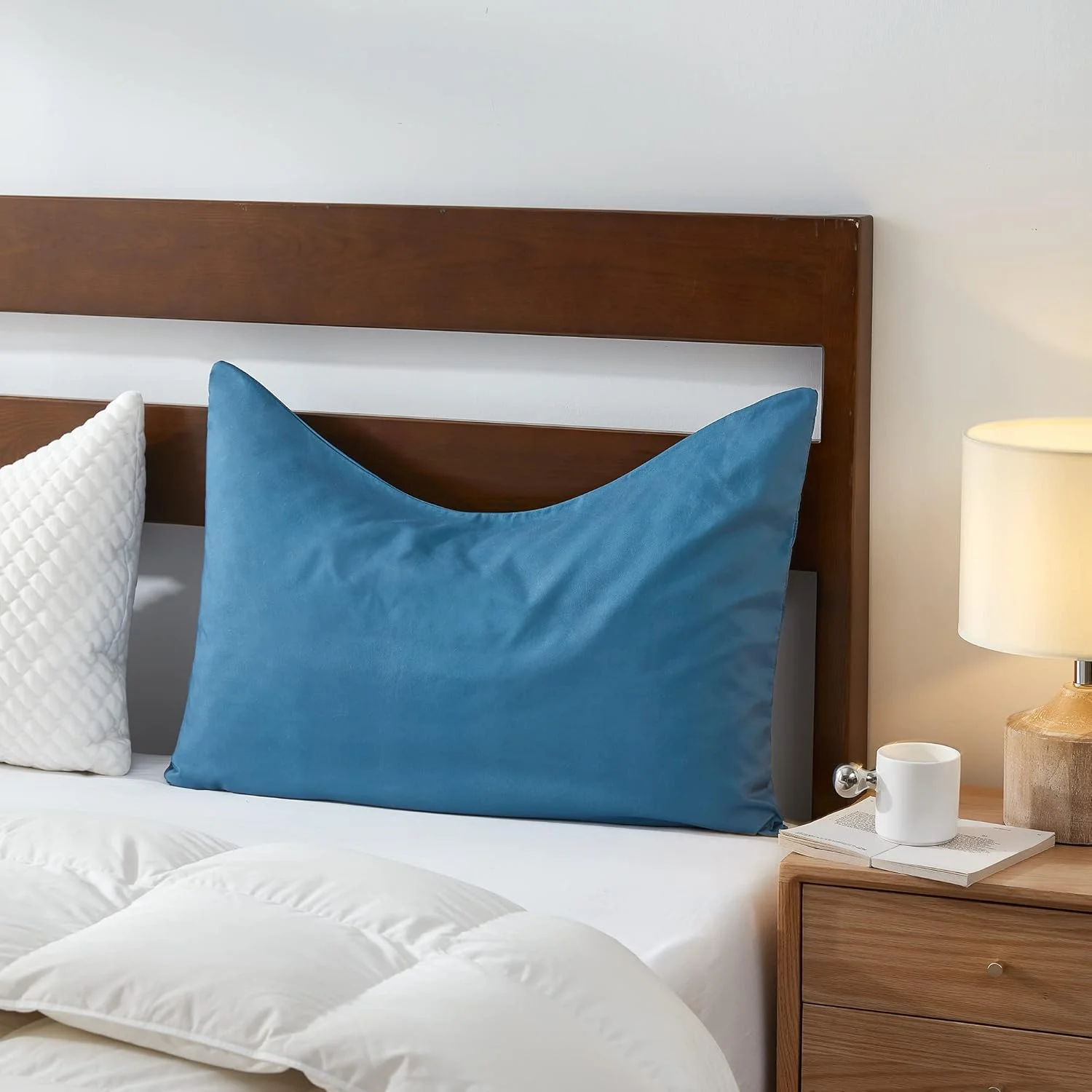 روکش بالش منحنی Sidney Sleep - دارای زیپ سرتاسری - میکروفیبر برس خورده نرم و با کیفیت - 50 در 76 سانتی متر - مناسب برای بالش های منحنی مخصوص خواب پهلو (Queen، سرمه ای) روکش بالش منحنی Sidney Sleep - دارای زیپ سرتاسری - میکروفیبر برس خورده نرم و با کیفیت - 50 در 76 سانتی متر - مناسب برای بالش های منحنی مخصوص خواب پهلو (Queen، سرمه ای)