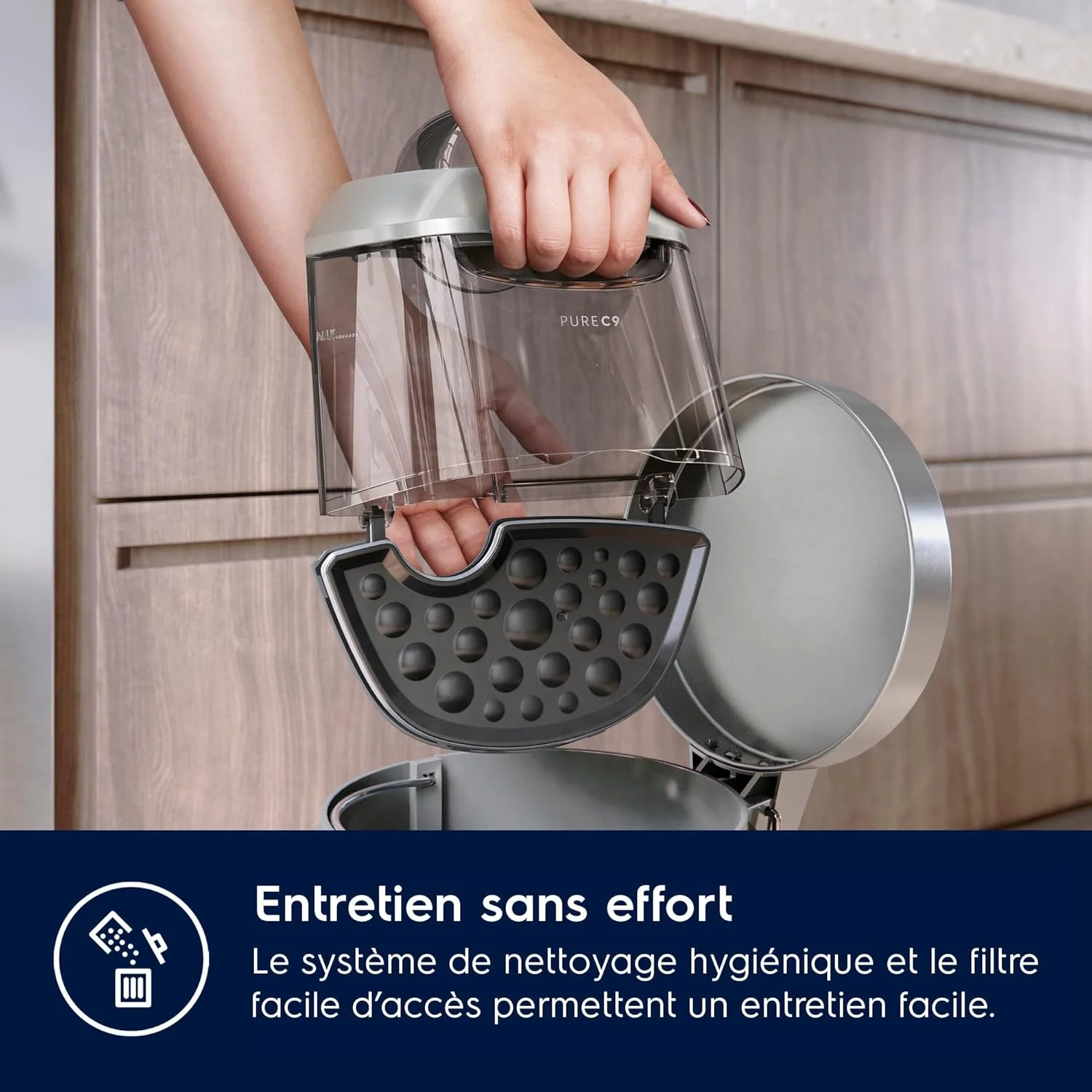 جاروبرقی بدون کیسه الکترولوکس مدل PC91-4MG 900 279 227، Pure C9، استیل، خاکستری معدنی