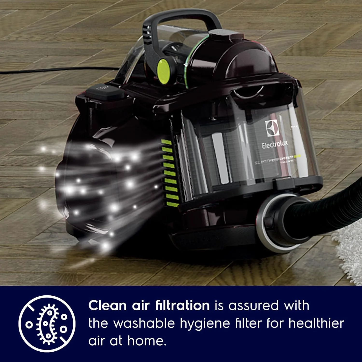 جاروبرقی کیسه ای 2200 وات الکترولوکس، مکش قدرتمند و عملکرد بی صدا، فناوری موتور بی صدا و تخلیه آسان، فیلتراسیون هوای پاک Allergyplus برای موی حیوانات خانگی، کف سخت و فرش ZSPC2000 جاروبرقی کیسه ای 2200 وات الکترولوکس، مکش قدرتمند و عملکرد بی صدا، فناوری موتور بی صدا و تخلیه آسان، فیلتراسیون هوای پاک Allergyplus برای موی حیوانات خانگی، کف سخت و فرش ZSPC2000